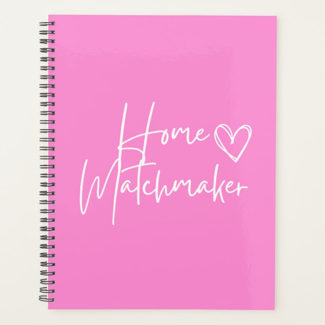 Customised Pink Home Matchmaker  Planner (Front)