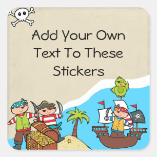 Customised Pirate Party Pirates Stickers