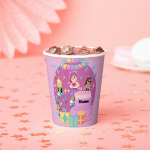 Customised PKXD Style Happy Birthday Paper Cups