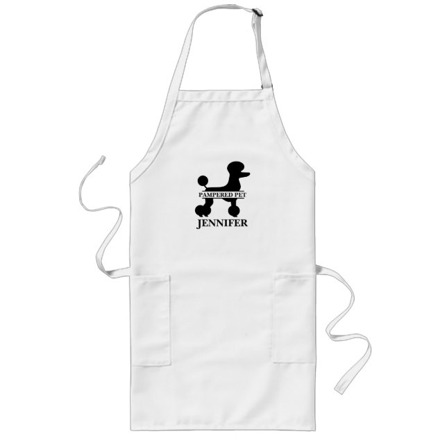 Customised Poodle Pet Groomer Apron (Front)