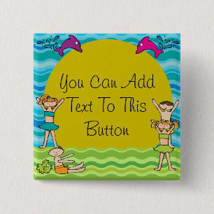 Customised Pool Party Button