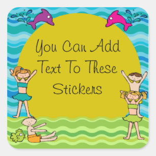 Customised Pool Party Stickers