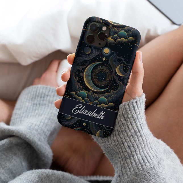 Customised Pretty Magical Moon Phase Witchy Case-Mate iPhone Case (Creator Uploaded)