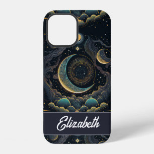 Customised Pretty Magical Moon Phase Witchy iPhone 12 Case