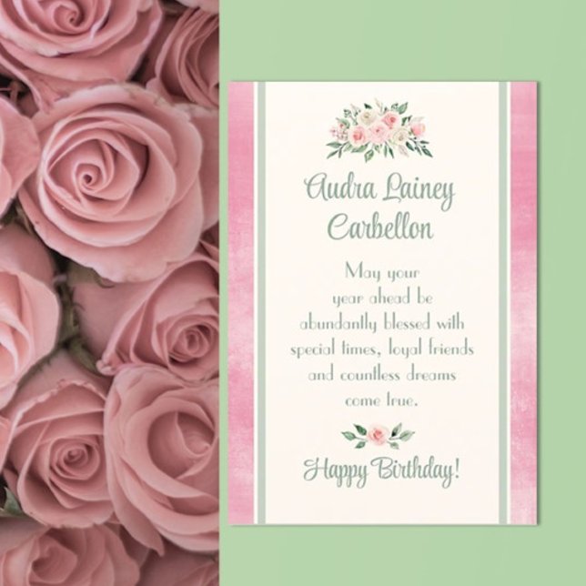 Customised, pretty pink birthday card (Creator Uploaded)