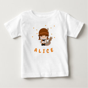 Customised Pretty Rural Girl Baby T-Shirt