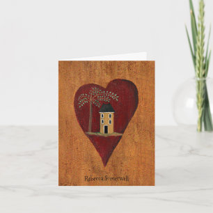 Customised Primitive Heart Card