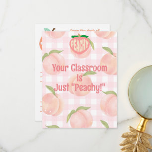 Customised principal positive feedback class visit thank you card