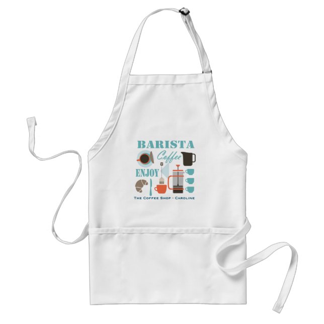 Customised professional barista design standard apron (Front)