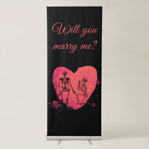 Customised Proposal Will You Marry Me Retractable Banner