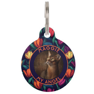 Customised Puppy Gift Tulip Flower Pet Tag
