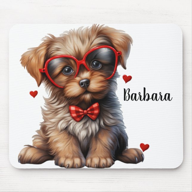 Customised Puppy Love Mouse Mat (Front)