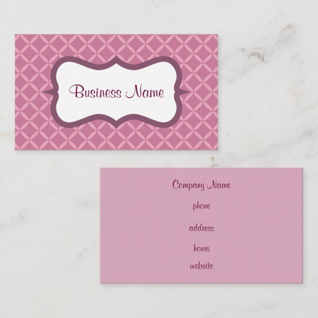 Customised Purple Business Card (Front/Back)