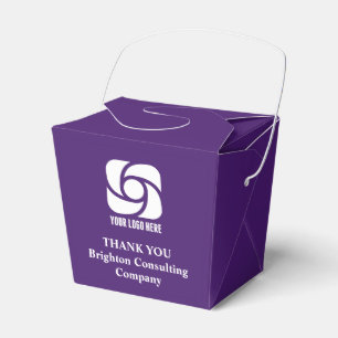 Customised Purple Company Logo Business Fortune Favour Box
