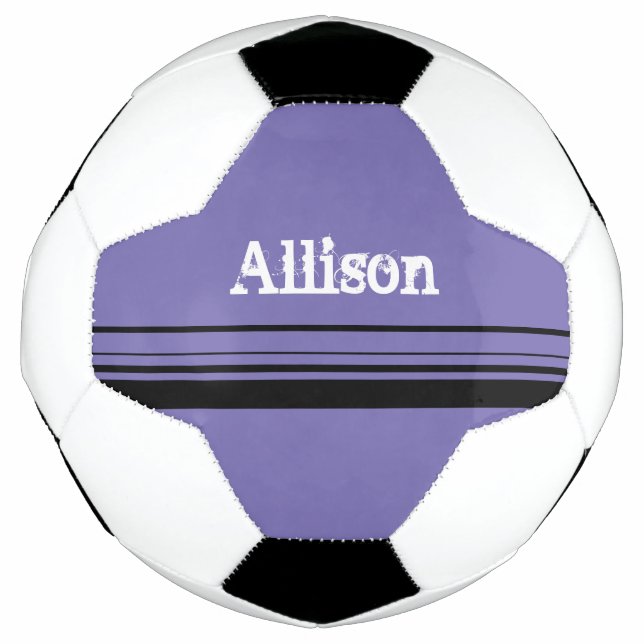 Customised Purple Soccer Ball (Front)