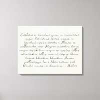 Customised quote poem wedding vow canvas art