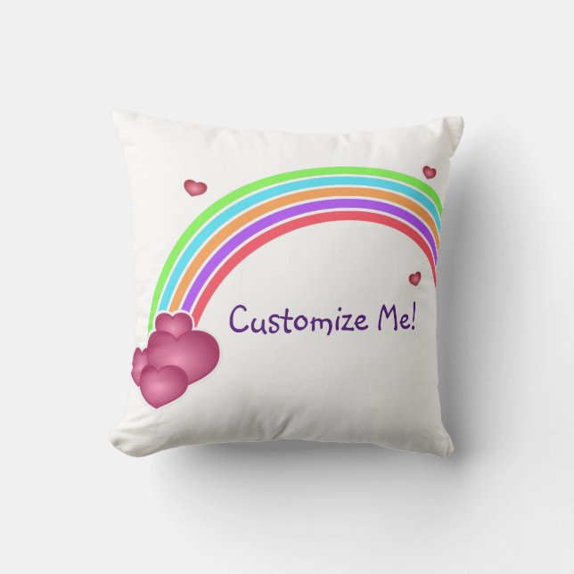 Customised Rainbow Pillow (Front)