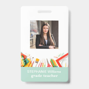 Customised Rainbow School Teacher ID badge