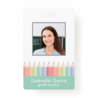 Customised Rainbow School Teacher ID badge