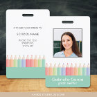 Customised Rainbow School Teacher ID badge