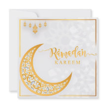 Customised Ramadan Kareem Mubarak White & Golden 1