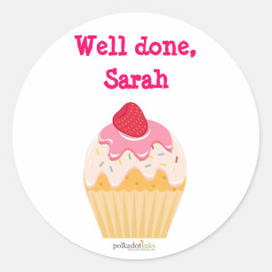 Customised*Raspberry Cupcake Stickers Book