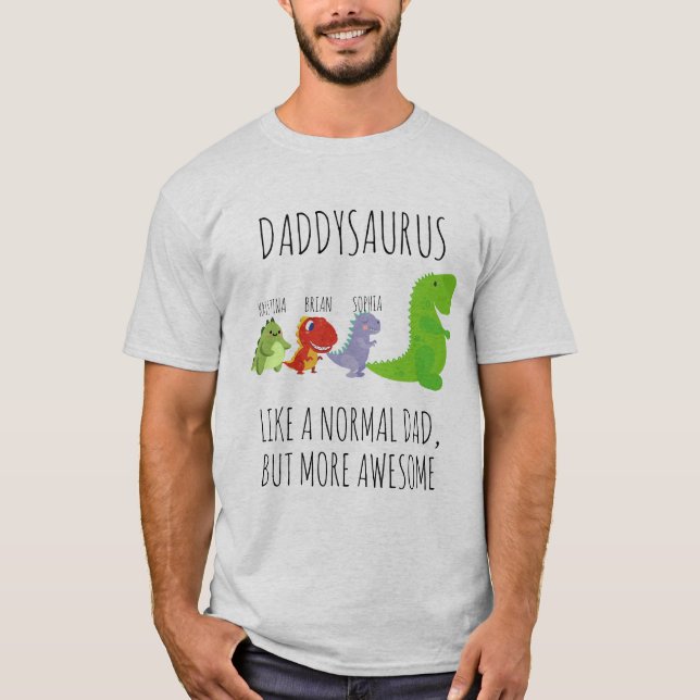 Customised rawr-some Daddysaurus T-Shirt (Front)