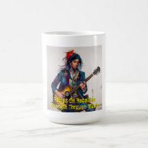 Customised Rebel Girl Guitarist Art Inspirational