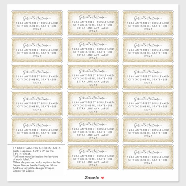 Customised Recipient Name Address Label Sticker (Sheet)