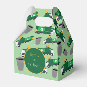 Customised Recycling Garbage Truck Pattern Favour Box
