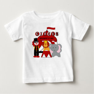 Customised Red and White Circus Birthday T-shirt