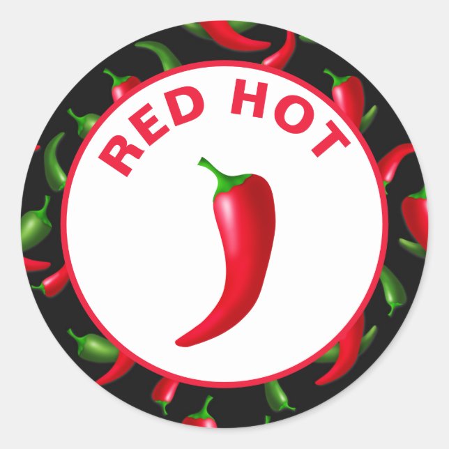 Customised Red Chilli Pepper Stickers (Front)