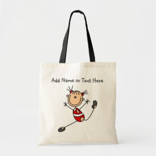 Customised Red Girl Gymnast  Tote  Bag