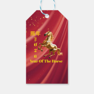 Customised Red & Gold Festive Chinese New Year Gift Tags