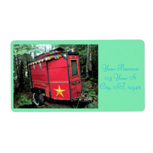 Customised Red Gypsy tiny caravan