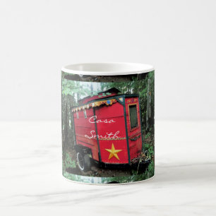Customised Red Gypsy tiny caravan Coffee Mug