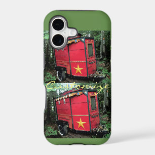 Customised Red Gypsy tiny caravan On caravan