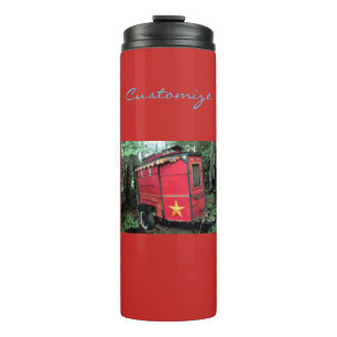 Customised Red Gypsy tiny caravan Thermal Tumbler
