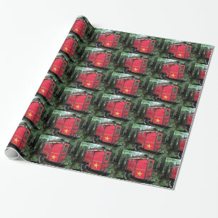 Customised Red Gypsy tiny caravan Wrapping Paper