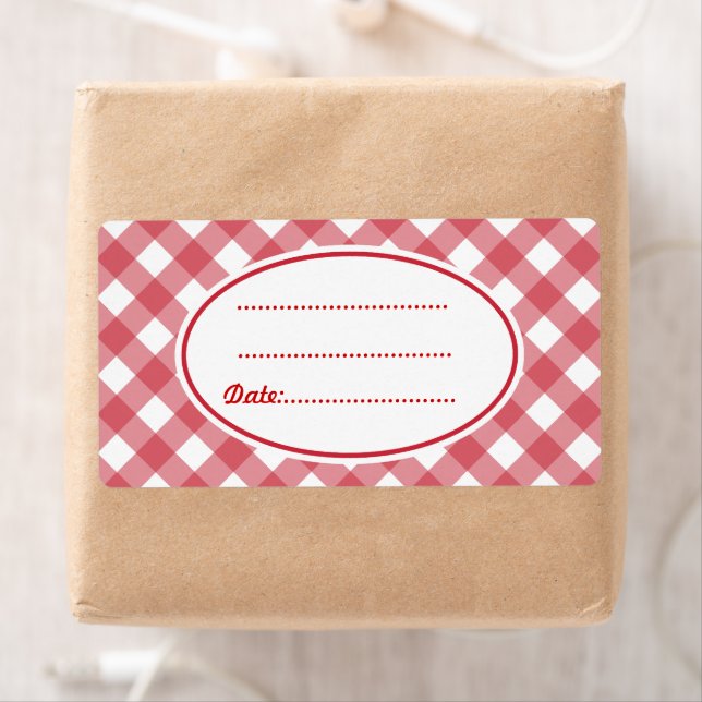 Customised Red Kitchen Labels (Insitu)
