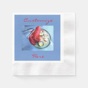 Customised red lobster napkins