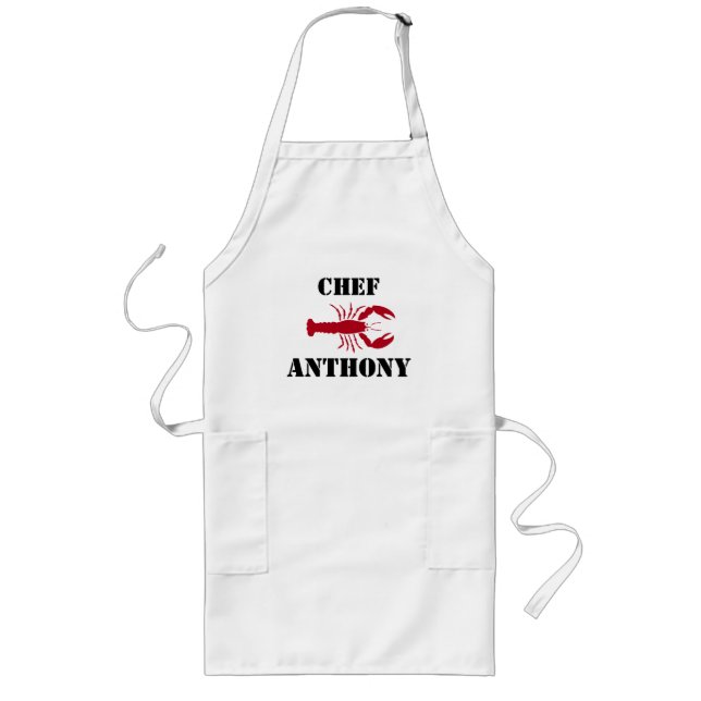 Customised Red Lobster White Chef Apron (Front)