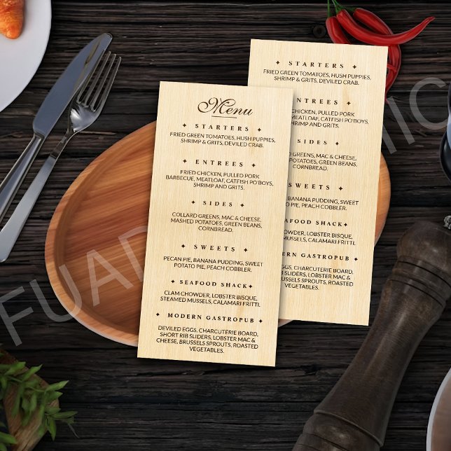 Customised Restaurant Flat Menu (Creator Uploaded)