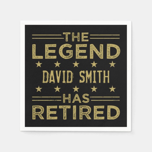 Customised Retired Legend Napkin (Front)