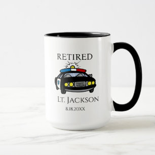 Customised Retired Police Officer Mug