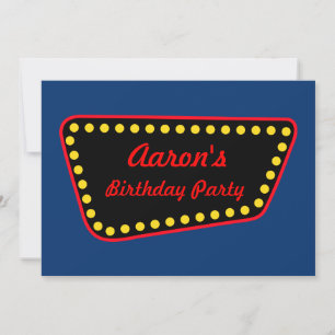 Customised Retro Birthday Party  Invitations