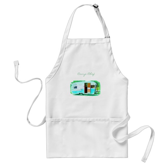 Customised Retro caravan camper Standard Apron (Front)