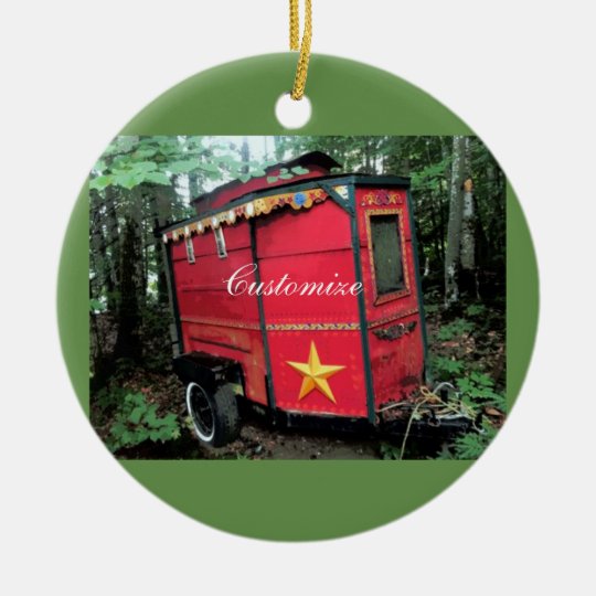 Customised Retro Gypsy Vintage Camper Christmas Ornament Zazzle