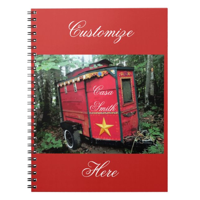 Customised Retro gypsy Vintage camper Notebook (Front)