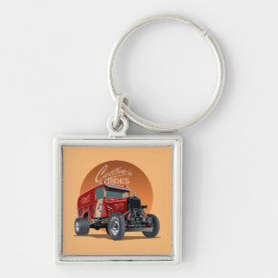 Customised retro race car concept key ring